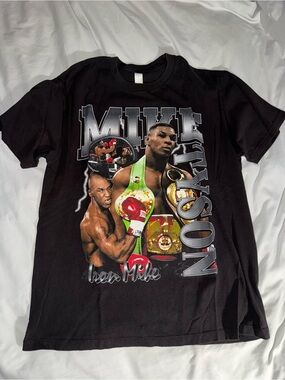 Mike Tyson Graphic Black Short-Sleeve T-Shirt